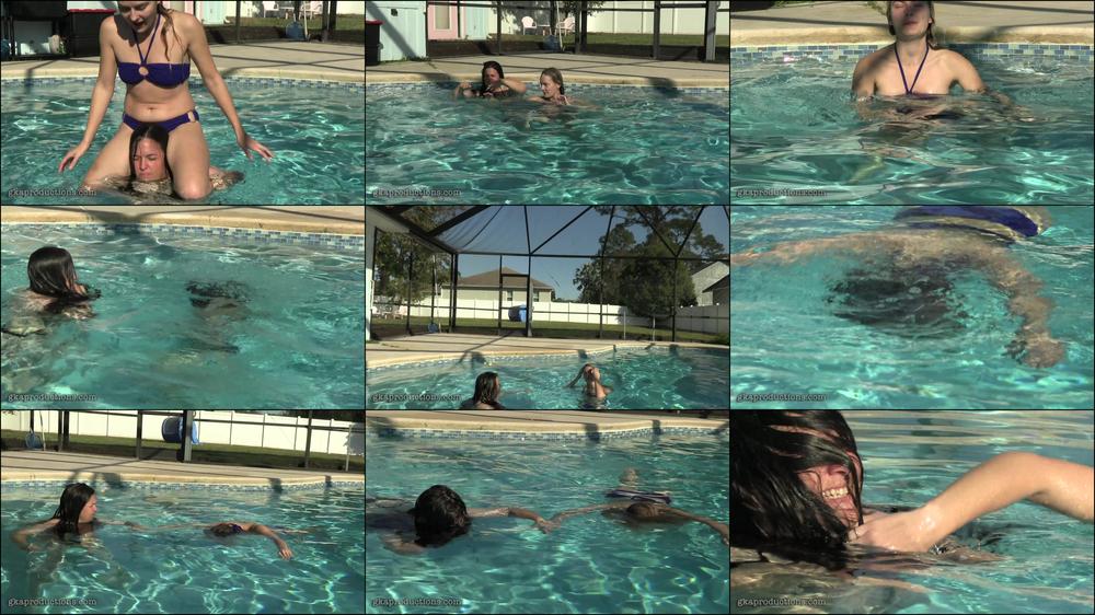 Phoenix & Vika - Wet Pool Hair Swimming
