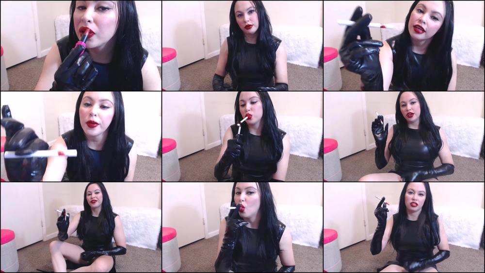Red Lipstick Smoke Cock Tease