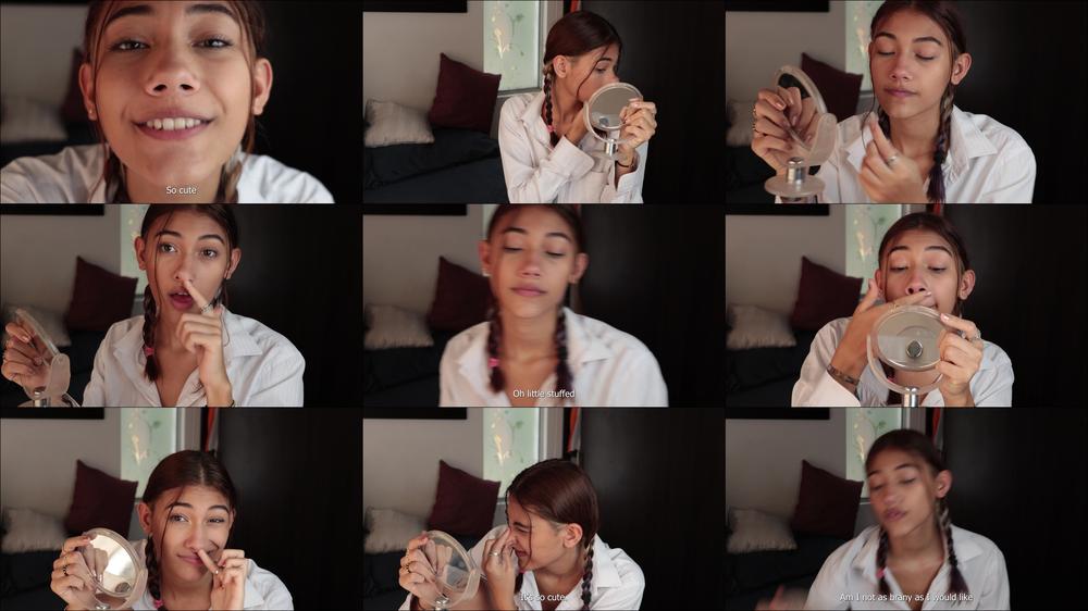 sister on hidden camera, nose picking