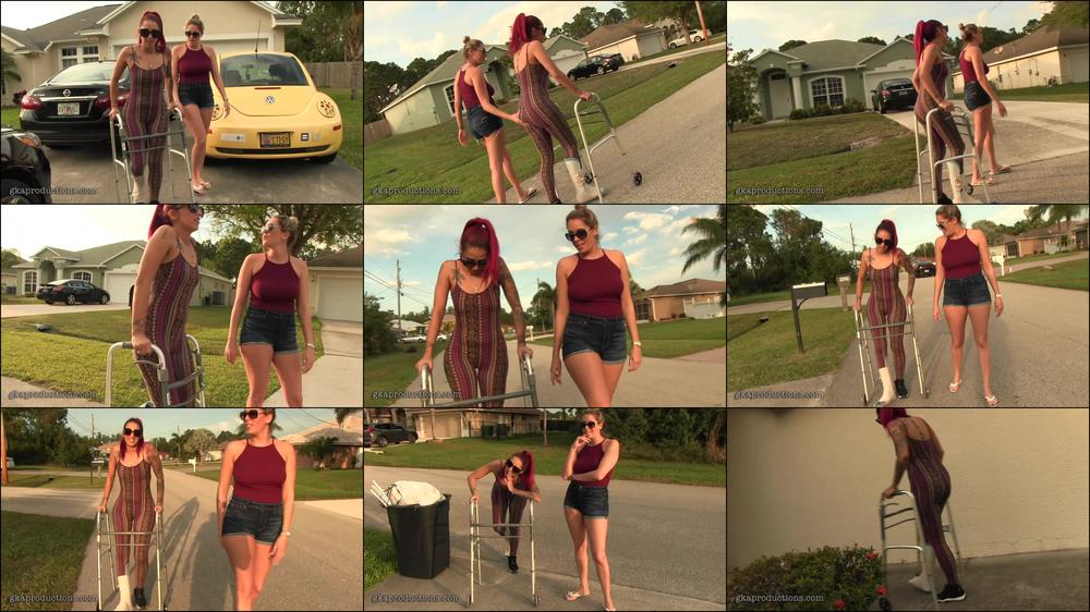 Nikki Helps Injured Stefania Walk