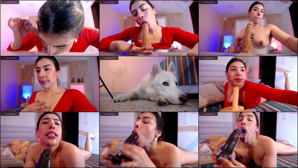 Her gag-worthy dildo games escalate to throat-fucking thrill
