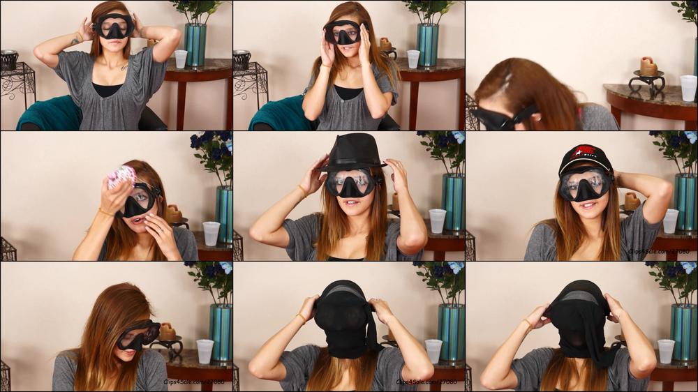 Danielle Trys On Masks and Hats