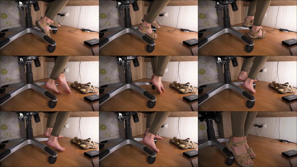 Worship My Sexy Feet In Worn Sandals Under Table
