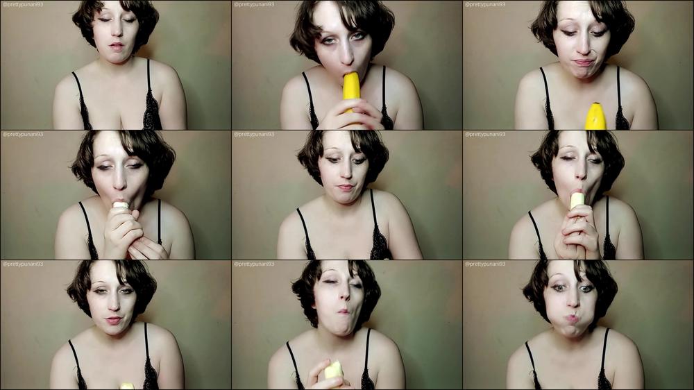 Blowjob Practice with Banana