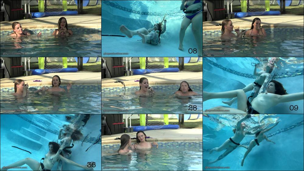 Ashlynn & Whitney - Underwater Breath Holding Challenge