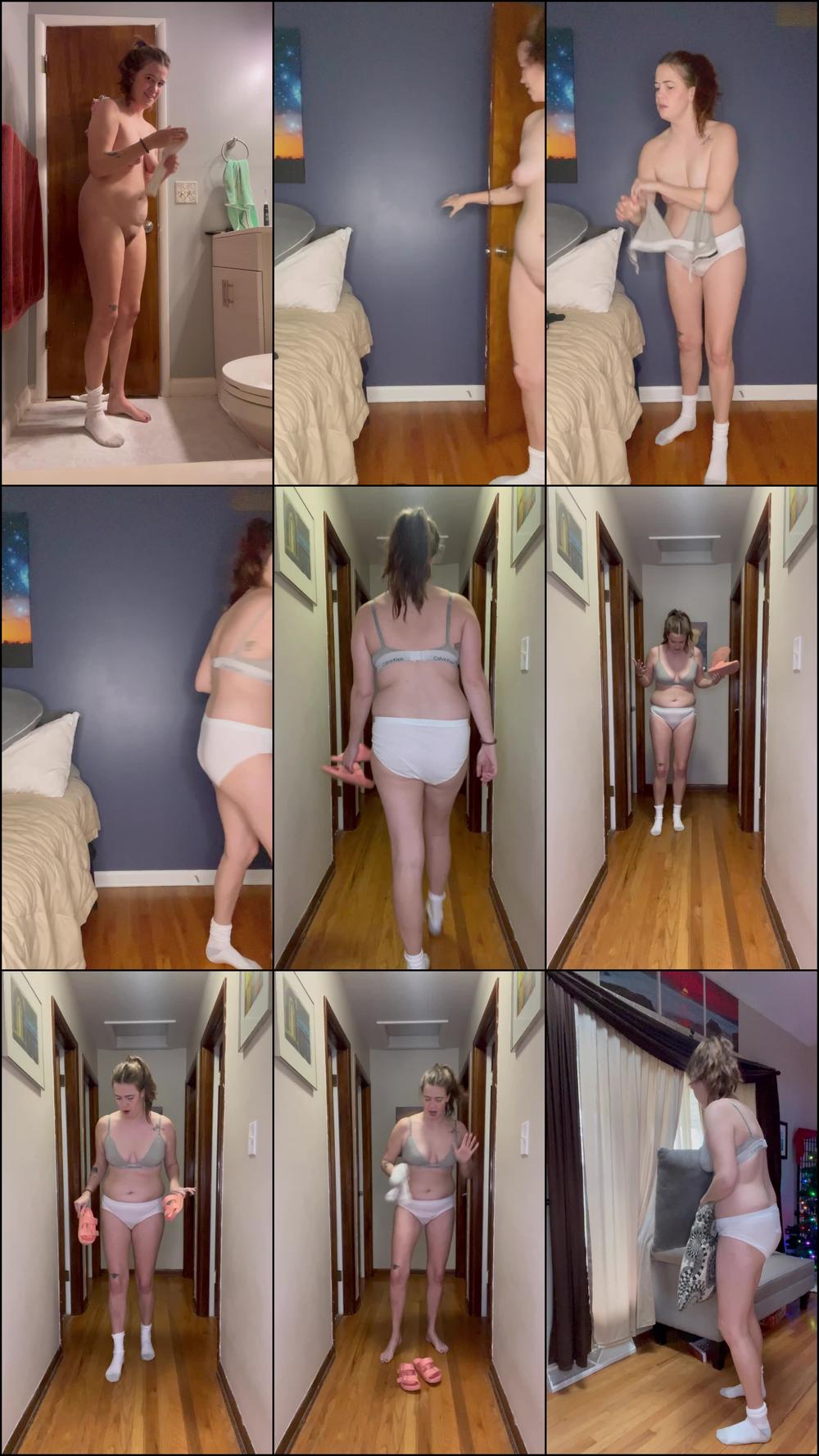locked out in granny panties & socks - January 04, 2023