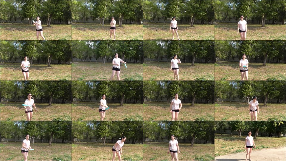 Annamanyvids Anna Loves To Play With Frisbee