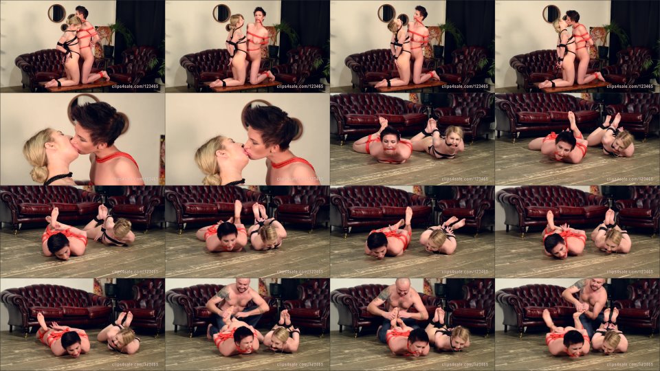 Act Of Bondage Two Girls Hogtied And Tickled For Kissing