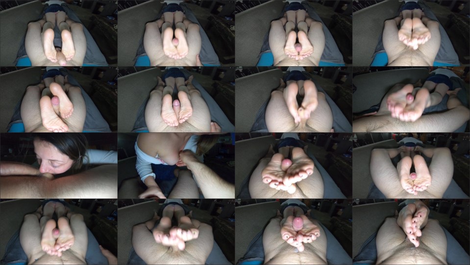 Pinkcandyec Late Night Footjob Cum Shot