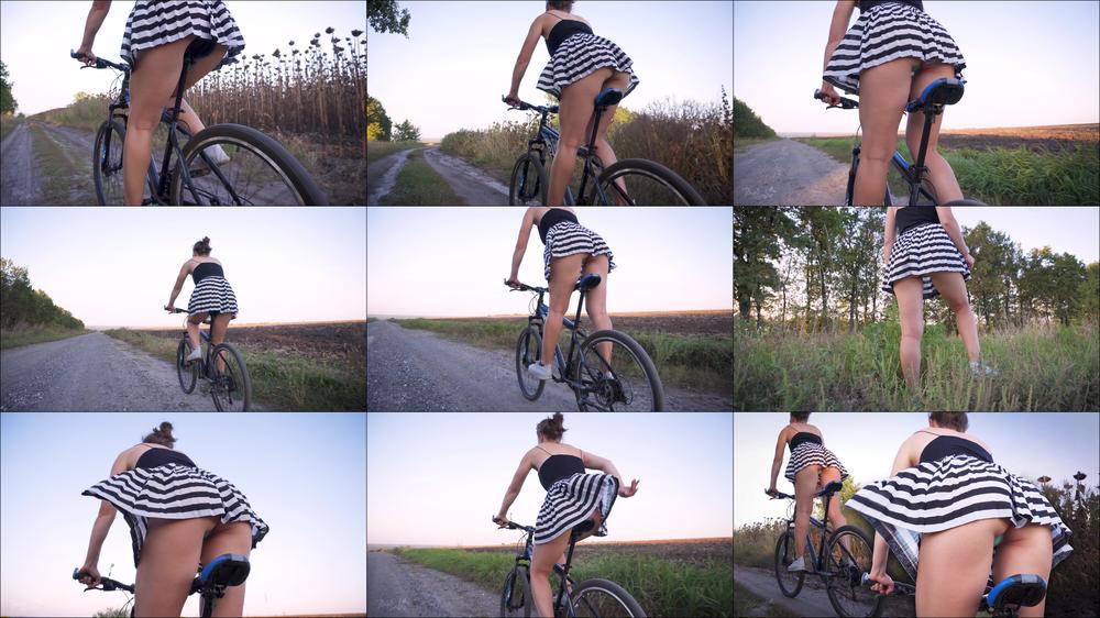 Flashing Ass While Riding A Bicycle Upskirt