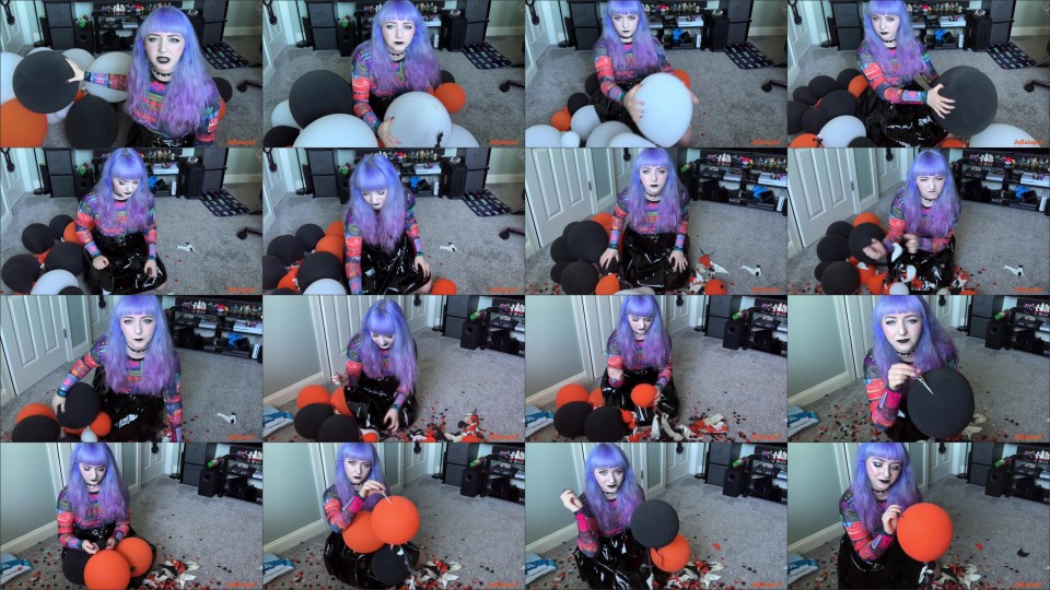Inflatagirl Goth Gf Lectures And Busts Your Balloons