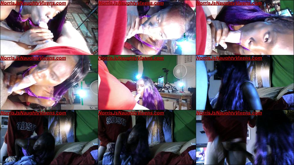 Ebony maid sucks whitte dick & swallows
