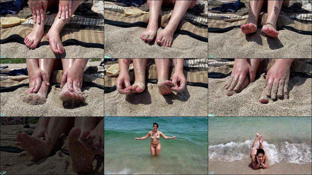 Tits Out And Toes In The Sand