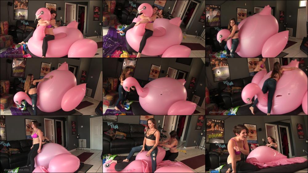 Lela & Sasha Inflatable Flamingo Burstin