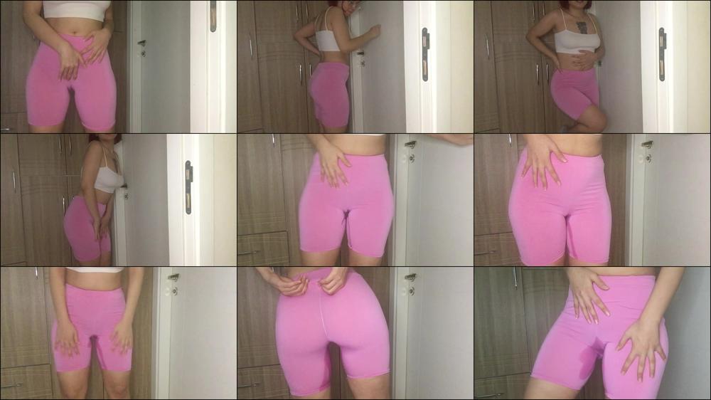 Peeing in my pink shorts. Oops - March 20, 2022