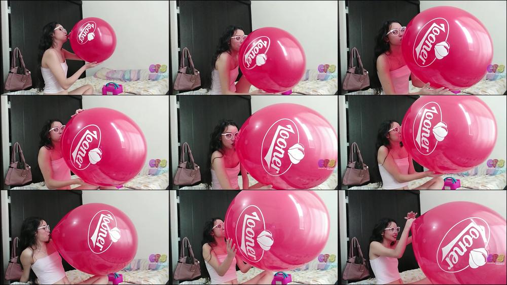 Maribel Blow Pops a LOONER Balloon HD