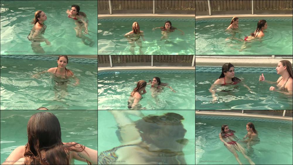 Indica & Raquel: Wet Hair Swimming