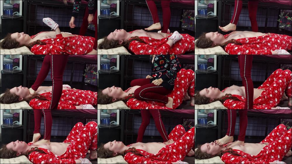 Holidays trampling and bellysitting