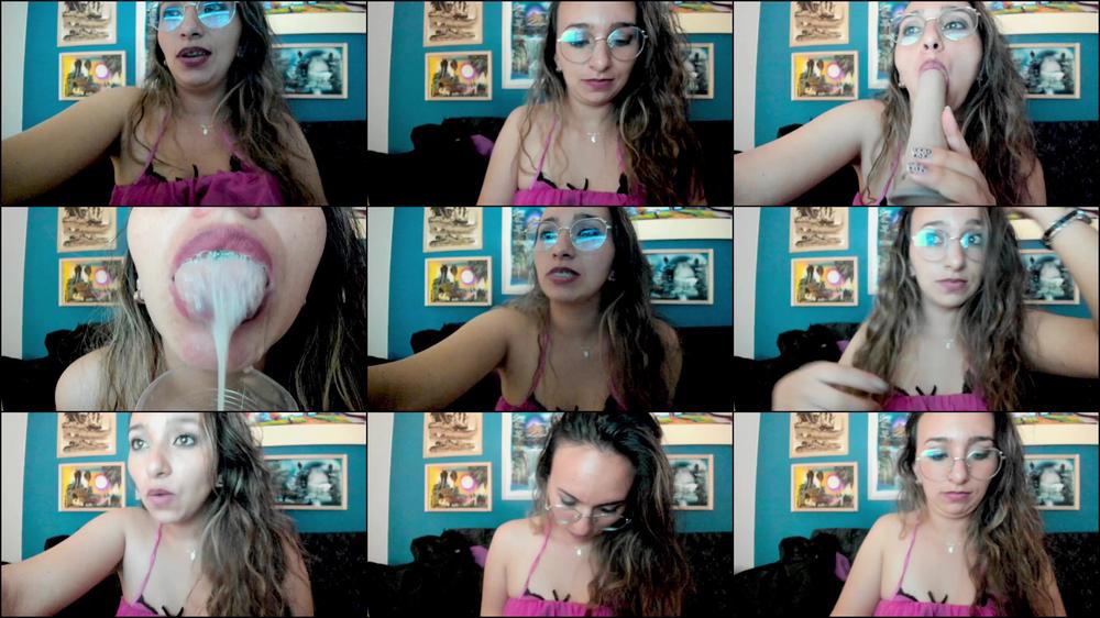 Submissive Woman's Dildo and Saliva Adventure