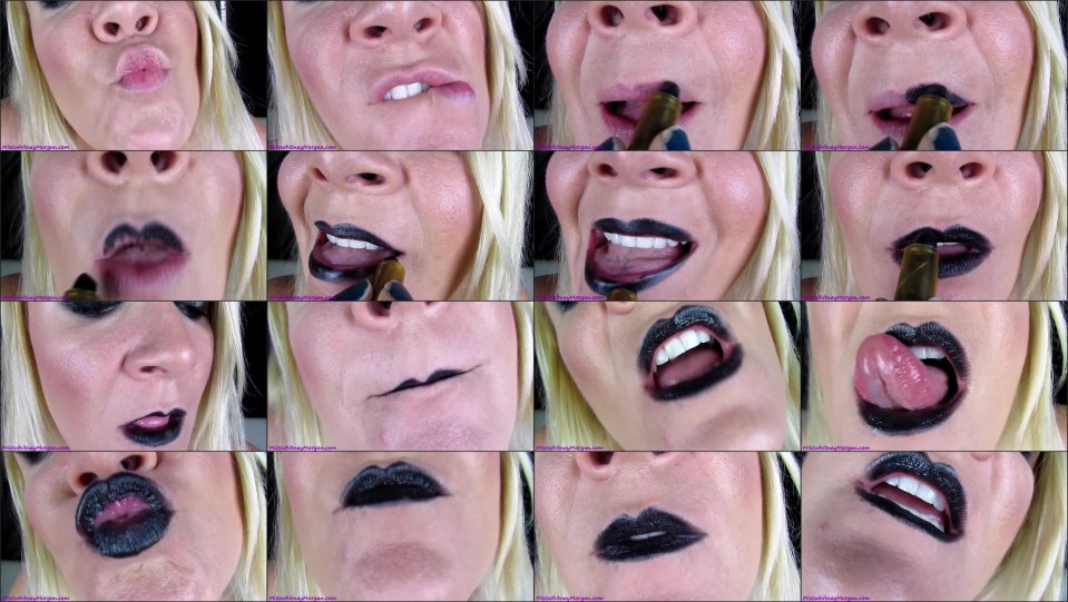 Misswhitneymorgan Black Lipstick Kinky Kisses Pov
