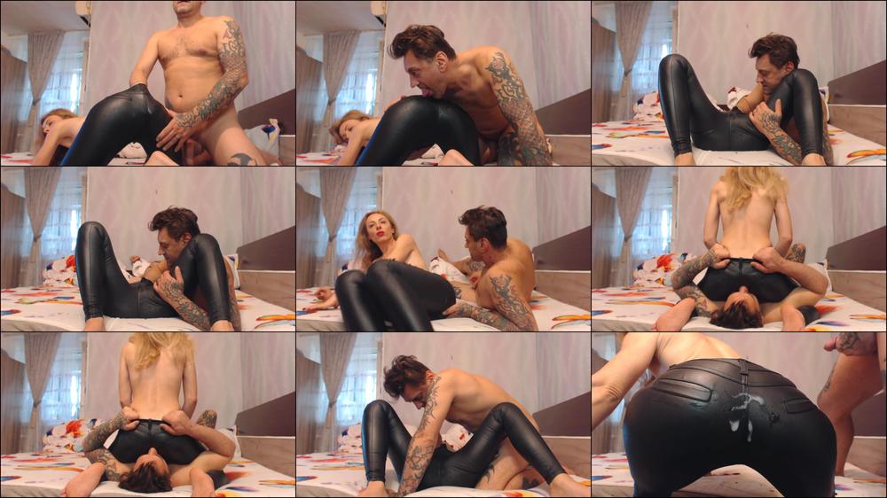 Kinkyporncpl Leather Jeans Fetish Pussy Finger Cum