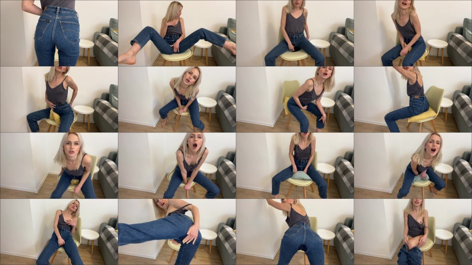 Alexagrey Squirt In Jeans On The Chair