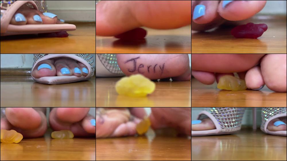 Gummy Bears Smashed By Heels Feet