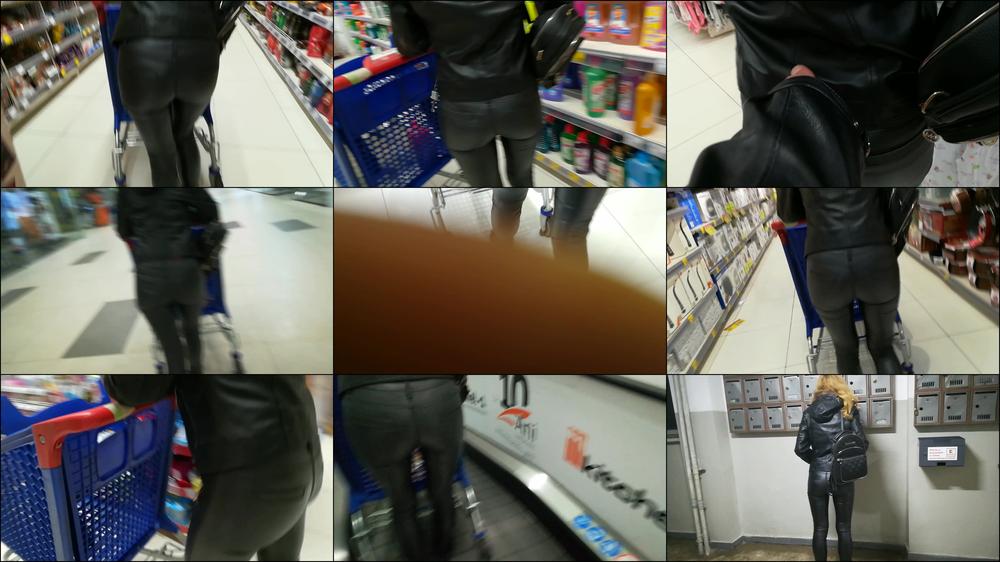 Kinkyporncpl Leather And Wedgie In A Big Hiper Market