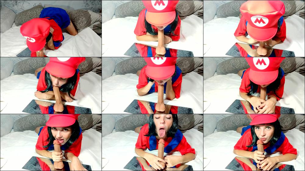 MARIO COSPLAY: slobbery blowjob - Aug 18, 2019