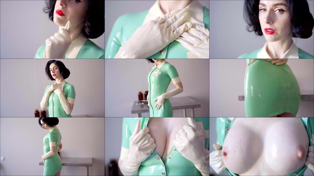 Nurse In Latex And Surgical Gloves