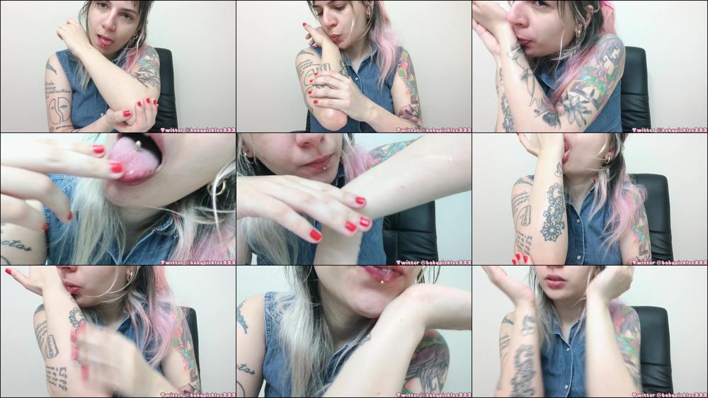 Spitting And Licking My Arms And Fingers