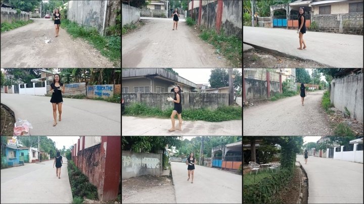 Cummybaby27 Walking In Street Wearing Gloves