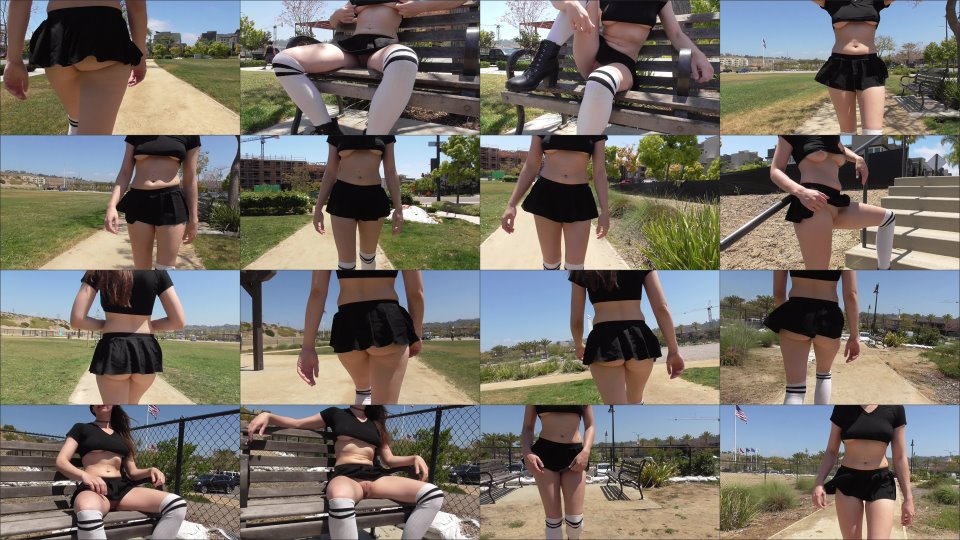 Shy Goth Park Stroll Mini Skirt