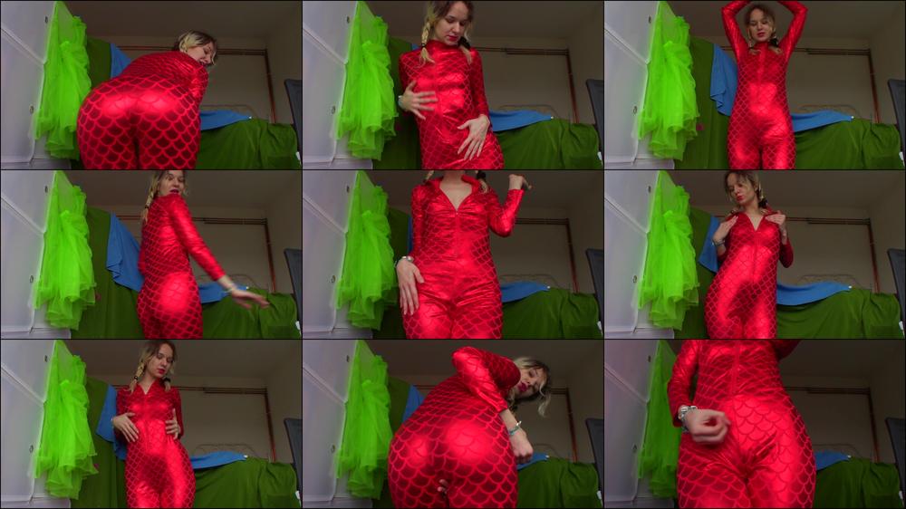 SHINY RED CATSUIT JOI