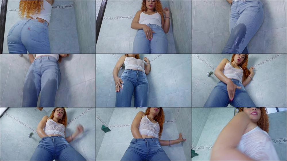 WET JEANS IN THE BATH