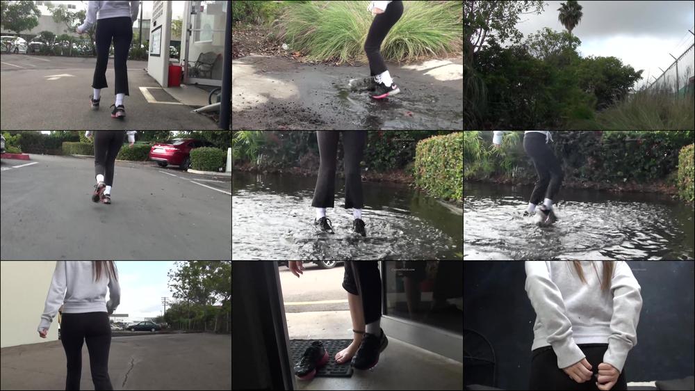 Renee Gets Sneakers Wet/Muddy/Messy