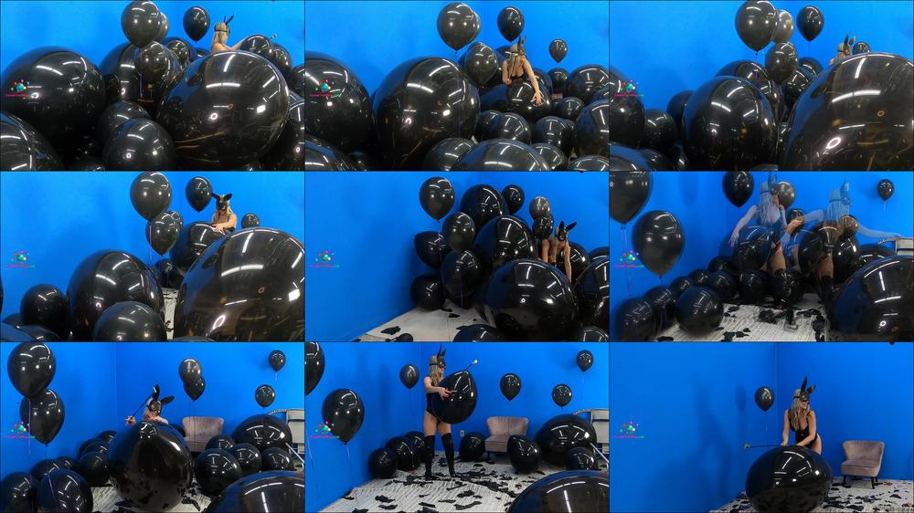 Mistress Bunny Dominates Balloons