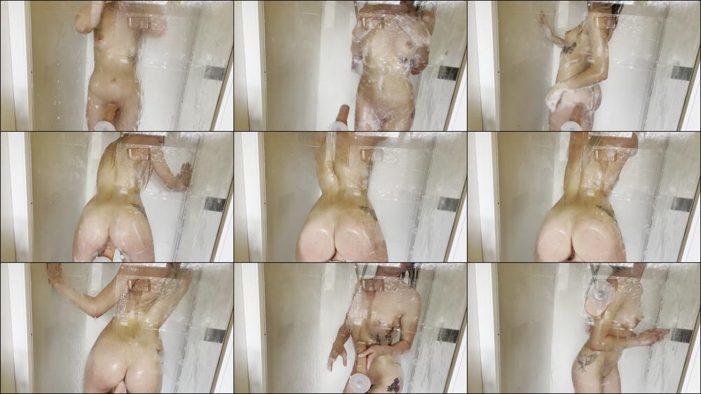 Shower dildo fun