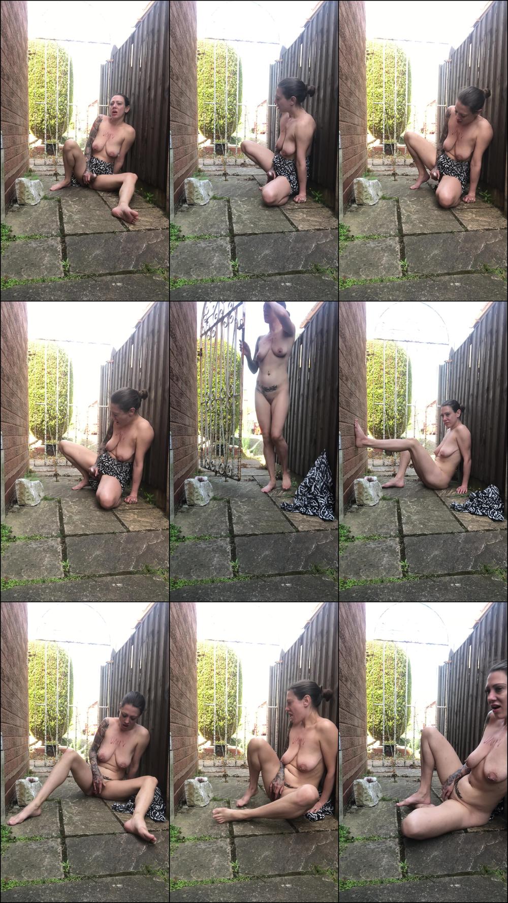 LOUD Garden Gate Risky Wank & Orgasm