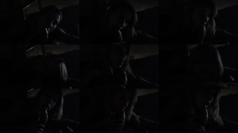Unexpected night blowjob from a beauty