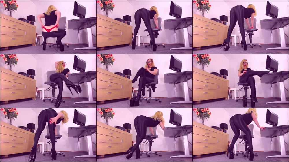 Cum countdown, 2 layers black pantyhose