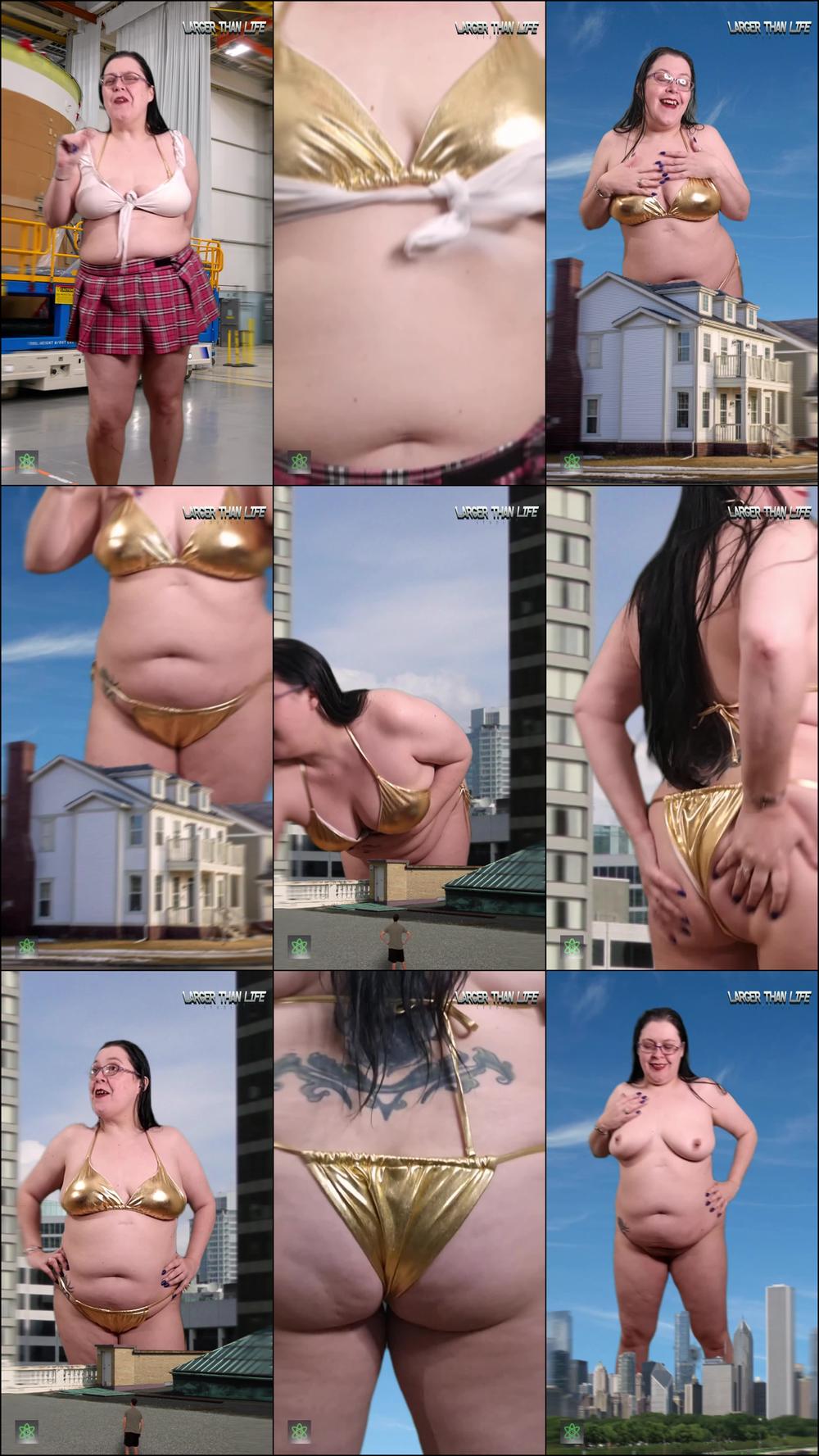 Aussie Giantess in 'College Slut Loves Giantess Growth' SFX