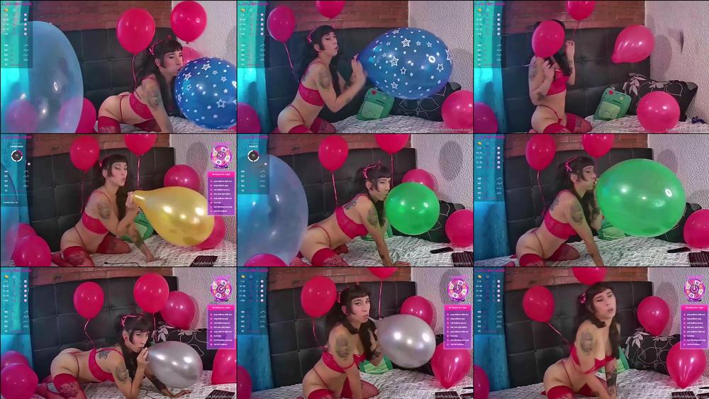 helium balloon tied my hair MASSIVE b2p - April 20, 2022