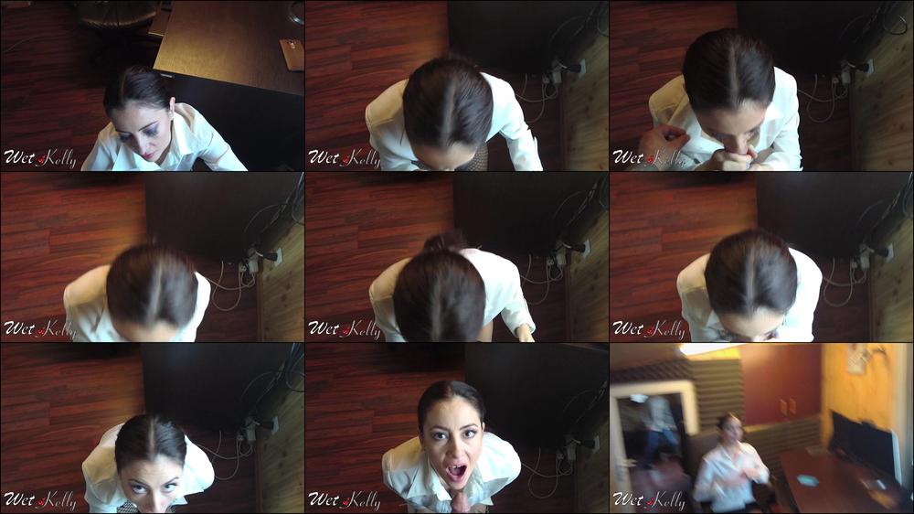 Wet Kelly Office Blowjob