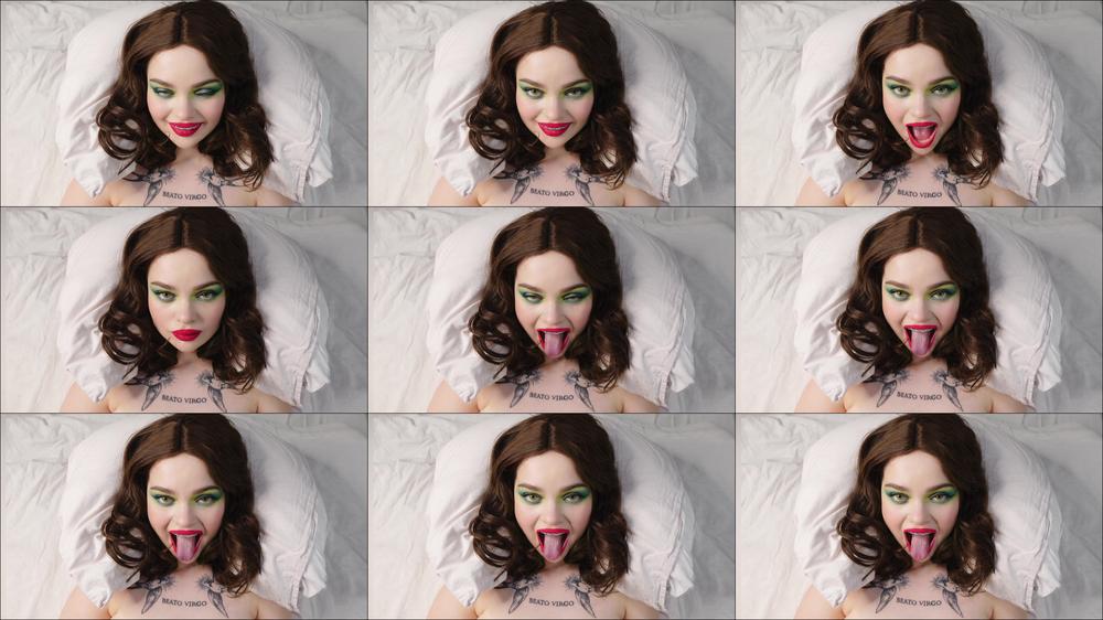 4K FACE FETISH | GREEN MAKE UP & LENSES | BROWN HAIR