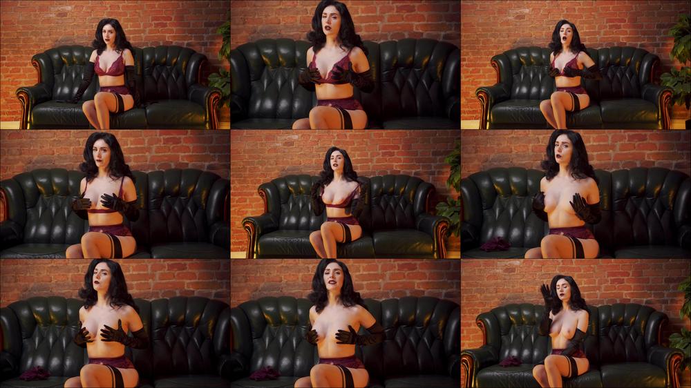 Classic Joi In Lingerie And Satin Gloves