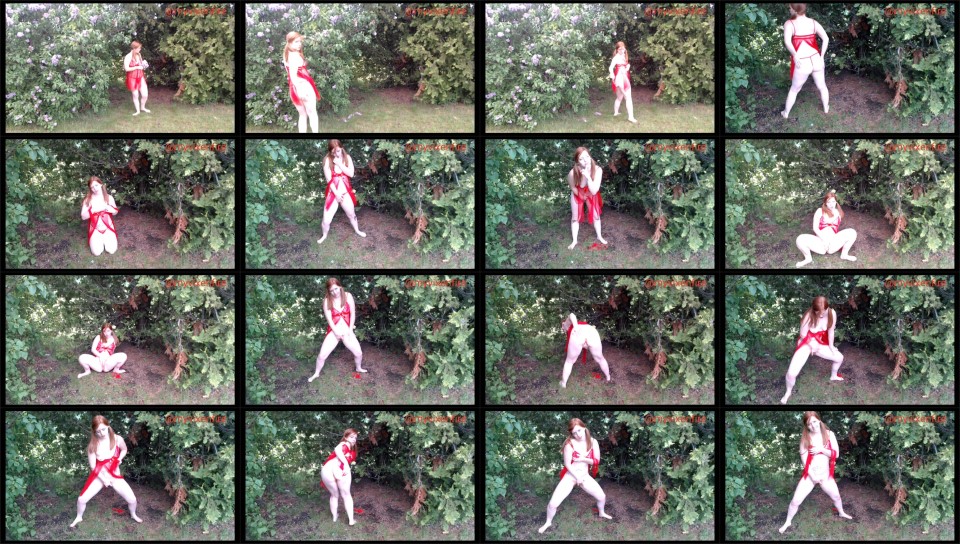 Myvixenfire Redhead Squirts Outside In Red
