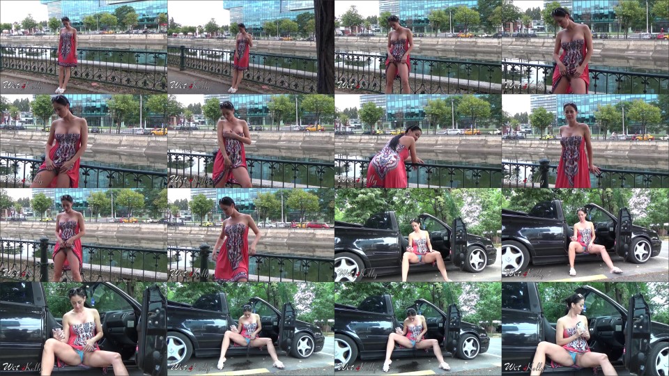 Wet Kelly P-- On The Street Next To The River