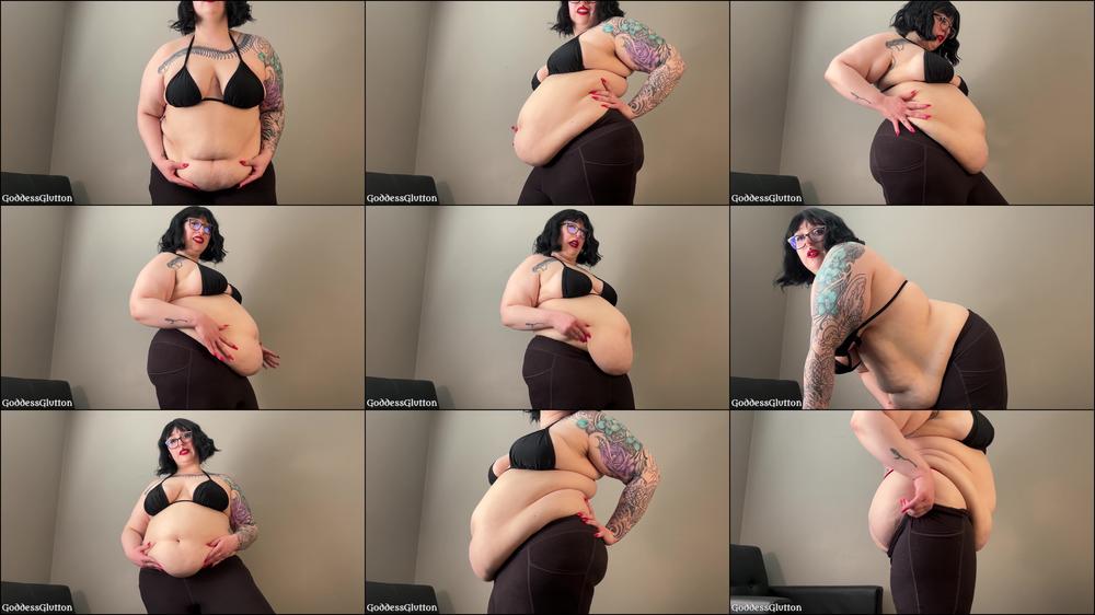 POV BBW Side Profile Belly Play Part 10