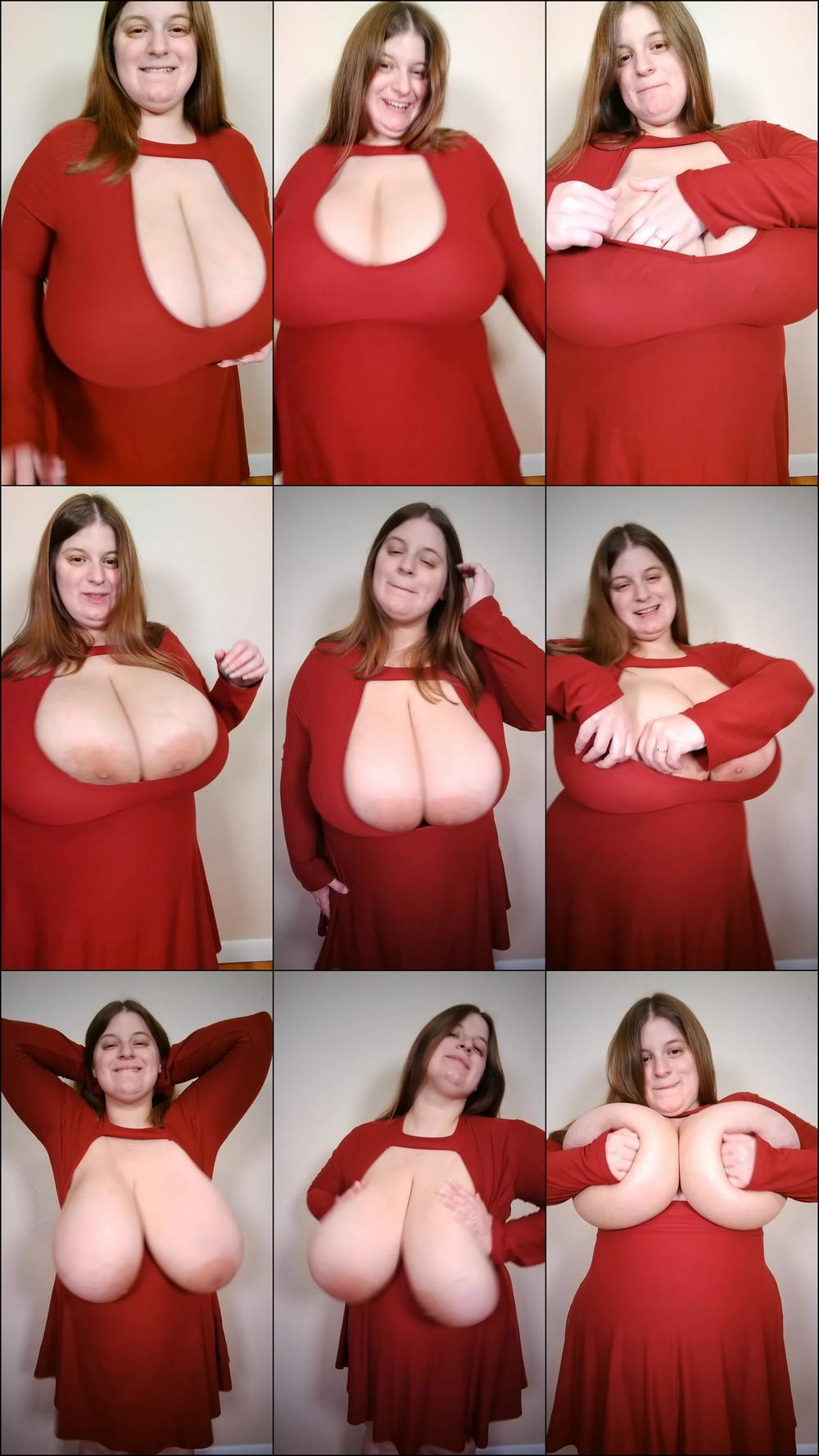 Red Cleavage Dress